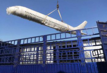 街头飞机雕塑厂家 大型别墅区摆件 现代不锈钢飞机雕塑制作