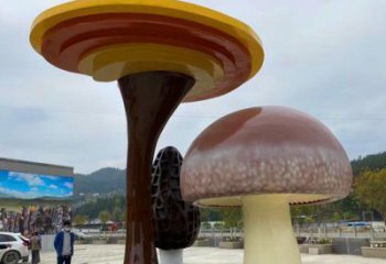 蘑菇雕塑 不锈钢果蔬雕塑 广场景观小品