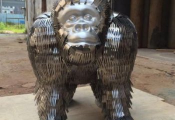 浙江庭院猩猩雕塑，动物主题，拉丝工艺