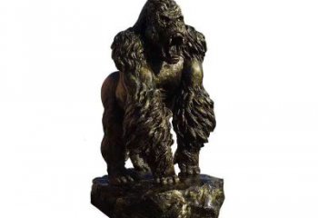 西藏庭院黑猩猩雕塑 城市古铜色雕塑 音乐小品