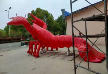优选抽象龙虾雕塑 店门口彩绘雕塑 步行街摆件
